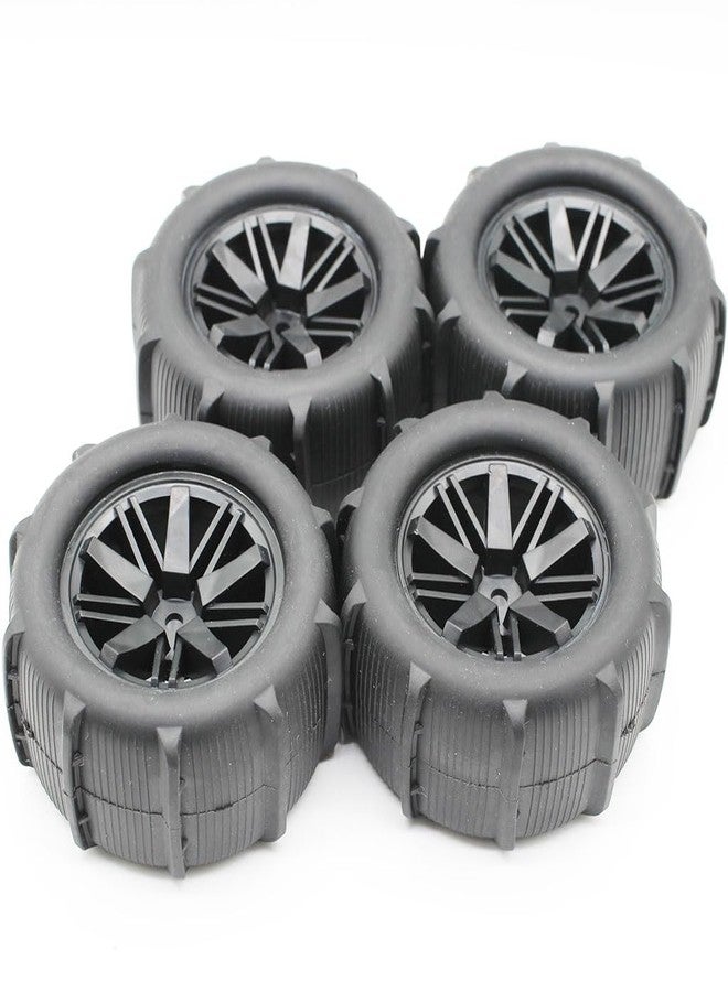 KingVal Replacement 4PCS Wheel Tire RC Parts Compatible with WLtoys 144001 144010 144011 124016 124017 124018 124019 124007 124008 124010 MJX HBX SCY 1/12 1/14 RC Car - Image 1